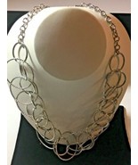 Vintage Ring Silver Metal Necklace Lobster Claw Clasp   SKU 070-052 - €5,93 EUR