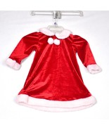 Wonder Kids Baby Girl&#39;s Holliday Christmas Red Velvet Dress Size 2T - $213.58 MXN