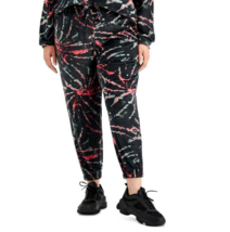 Love Fire Ladies Trendy Plus Size Velour Jogger Pants Black Tie Dye Plus Size 1X - £22.64 GBP