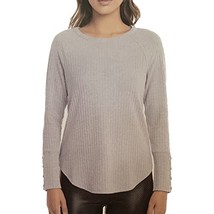 Chaser Women&#39;s Long Sleeve Waffle Thermal Tunic Sweater Top (Heather Grey, XX-La - £18.34 GBP