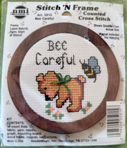 Stitch N Frame Bee Careful Mini Counted Cross Stitch Kit Needle Magic #5915 New - £3.94 GBP