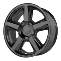 Gloss Black 22x10 5 Spoke LTZ Replica Wheels Fit 2000-18 Silverado Sierra Set 4 - £857.34 GBP