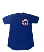 Chicago Cubs Majestic Mens Small/Medium Blue V Neck MLB Baseball Jersey No Tag - $15.00