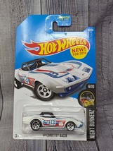 Hot Wheels Nightburnerz 6/10 (2018) White &#39;69 Corvette Racer Toy Car 86/... - $5.69