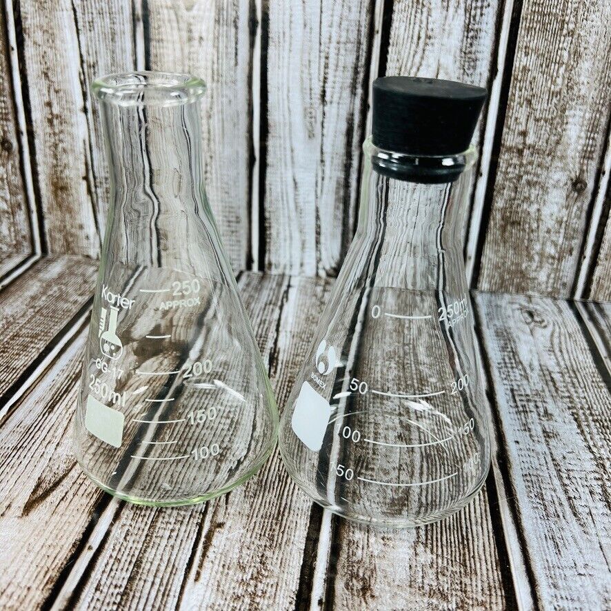 Karter Scientific 250ml Erlenmeyer Flask Borosilica​te Glass Flask - $18.74