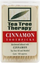 Tea Tree Therapy Cinnamon Toothpicks (1x100 CT) - £12.17 GBP
