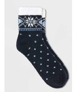 New Day Women&#39;s 4-10 Snowflake Double Lined Cozy Sherpa Ankle Socks Navy... - $12.29 CAD
