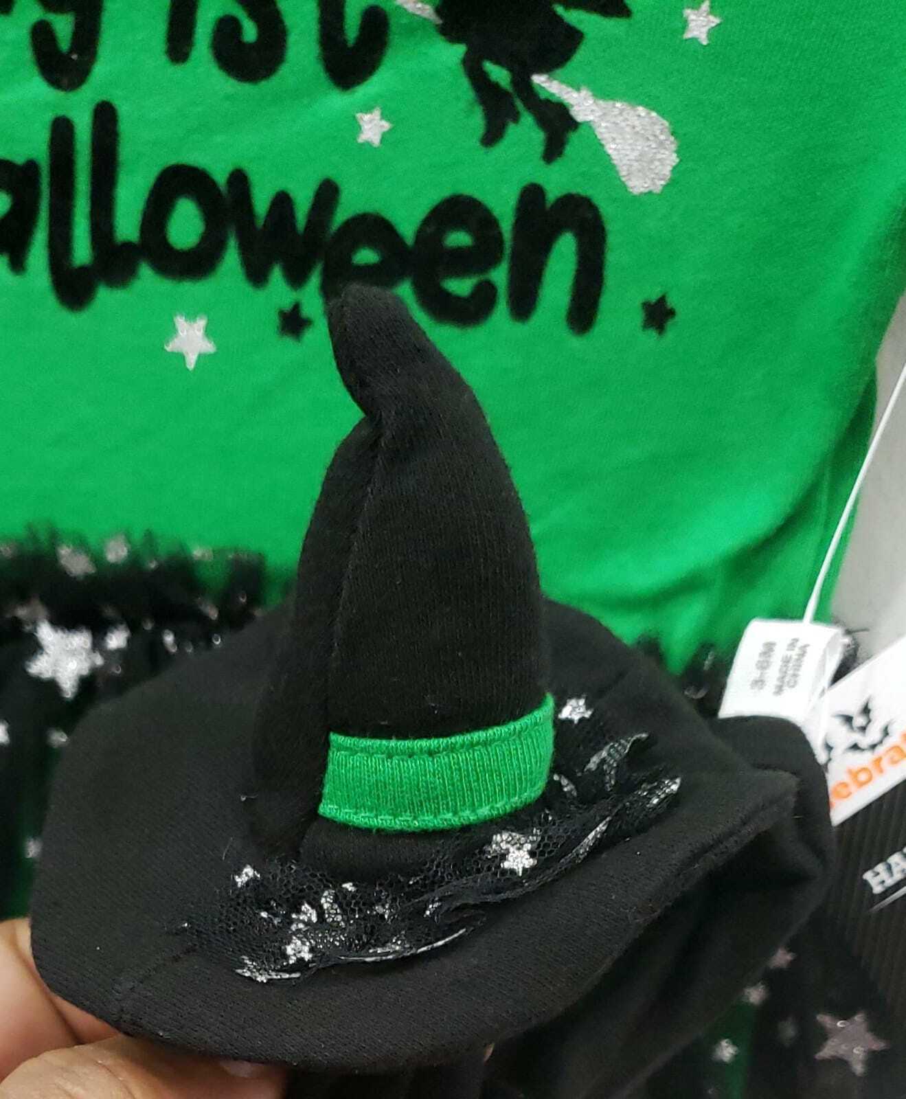 Way To Celebrate Happy Halloween BG Witch Bds Tutu Size 3-6 Months Color Green Item image 4