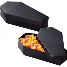 Halloween Coffin Treat Boxes with Lid 8 Pack 6&quot; x 3&quot; x 1.5&quot; Paper Tableware - £15.81 GBP