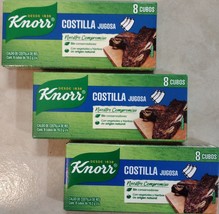 3X Knorr Costilla Jugosa / Rib Bouillon - 3 Boxes Of 84g Each - Free Shipping - £11.59 GBP