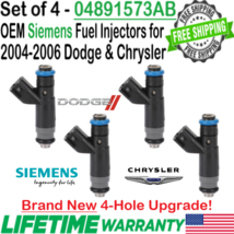 NEW x4 Siemens OEM 4-Hole Upgrade Fuel Injectors for 2004-05 Dodge Neon 2.0L I4 - £281.12 GBP