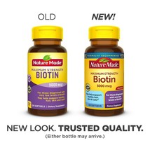 Nature Made Maximum Strength Biotin 5000 mcg Softgels 120 Ct Healthy Hair Skin.+ - £23.73 GBP