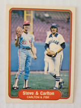 1982 Fleer Baseball card #632 Steve &amp; Carlton Fisk Great card &#39;See Pics&#39; - £1.50 GBP