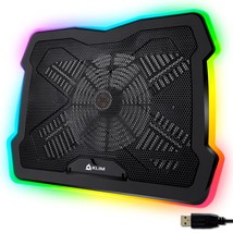 KLIM Ultimate + RGB Laptop Cooling Pad with LED Rim + Gaming Laptop Cool... - £94.29 GBP