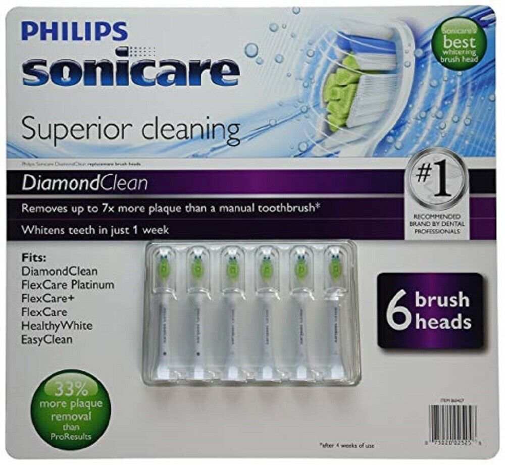 Philips Sonicare HX6066/70 DiamondClean Standard Brush Heads, 6-Pack - $63.35