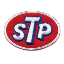 STP IRON ON PATCH 2.75&quot; Racing Race Car Motor Oil Red White Embroidered ... - $73.95 MXN