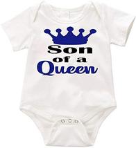 Son of a Queen Infant Romper Creeper - Baby Shower - Baby Reveal - Birthday - £11.77 GBP
