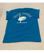 Vintage Clam Power t-shirt Steve Kuhn Rare Blue Men&#39;s Sz L - £119.65 GBP
