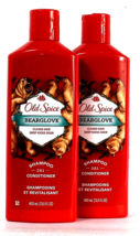 2 Bottles Old Spice 13.5 Oz Bearglove 2 In 1 Shampoo &amp; Conditioner - £20.74 GBP