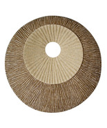 1 X 19 X 19 Brown Round Double Layer Ribbed  Wall Plaque - £214.81 GBP