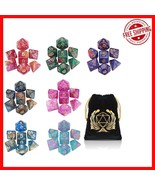 Elegant 49-Piece Glitter Polyhedral Dice Set for Dungeons &amp; Dragons Adve... - $421.99 MXN