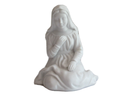 Vtg 1981 Avon Holy MARY Christmas White Bisque Nativity Replacement 4" Figurine - $9.42