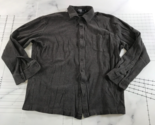 Vintage Polo Ralph Lauren Button Down Shirt Mens Extra Large Charcoal Thick - $19.79