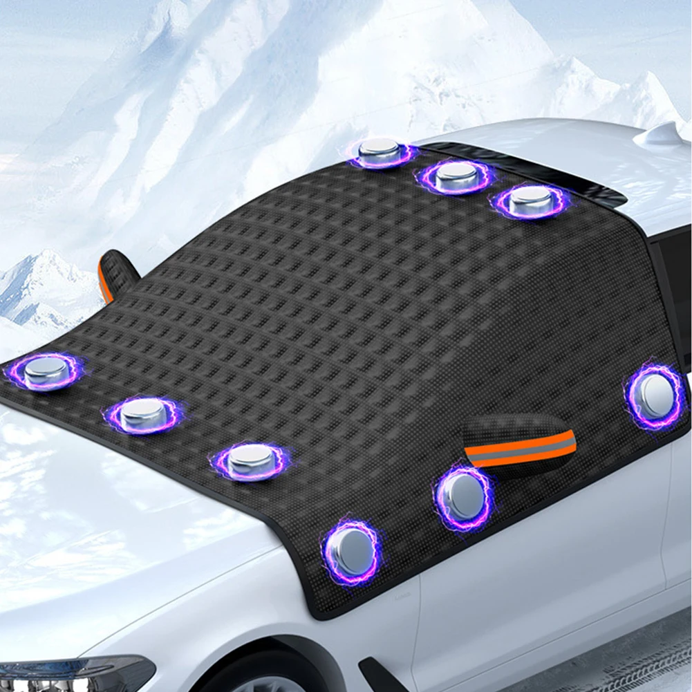 Car Windshield Snow Cover Magnetic Snow Shield Oxford Cloth Automobile Front - £12.43 GBP+