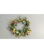 Set Of 2 Artificial wreaths With Multi Colored Flowers, Approx 1ft Diameter - £11.35 GBP