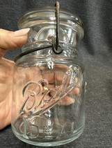 Vintage Ball Ideal Wire Side 1-Pint Clear Canning Jar with Bail and Glass Lid - £5.43 GBP