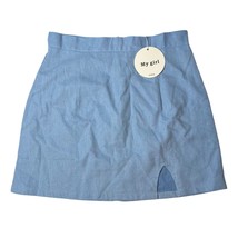 My Girl Blue Linen Blend A Line Skirt Size 8 AU / 4 US New - £11.86 GBP