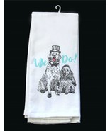 2 Cynthia Rowley Bride &amp; Groom Wedding Dogs Veil Pearls &quot;We Do&quot; Kitchen ... - $24.68 CAD