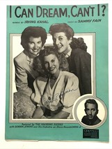 1937 I Can Dream, Can&#39;t I ? The Andrews Sisters G. Jennings 1937 Sheet Music - £8.63 GBP