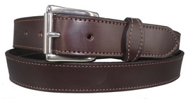 English Bridle Leather DARK BROWN MONEY BELT with Concealed 16&quot; Zipper P... - $106.99+