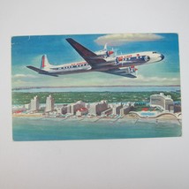 Postcard Eastern Air Lines Golden Falcon DC-7B Plane Vintage 1950s UNPOSTED - £7.84 GBP