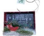 Midwest Seasons Joyful Christmas Sleigh Red Shadowbox Hanging Christmas ... - $8.95