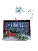 Midwest Seasons Joyful Christmas Sleigh Red Shadowbox Hanging Christmas ... - £7.04 GBP