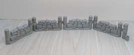 Fisher-Price Little People Castle gray stone rock wall fence pieces - $9.89
