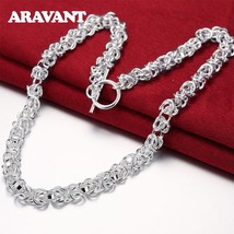 925 Sterling Silver 7mm 18 Inches Chain Necklaces For Men Women Fashion Statemen - £13.39 GBP