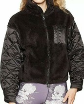 Joy Lab™ ~ Black ~ Sherpa ~ Full Zip Jacket w/Quilted Sleeves ~ Size XL - £23.36 GBP