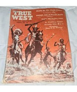 Vintage TRUE WEST Magazine Feb 1958 Indian &amp; Horse Color Illustration on... - $9.49