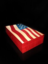 Elie Bleu Stars & Stripes Cigar Humidor 110 Count NIB Made in France No 100 image 7