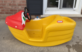 Vintage Little Tikes Rare Hard to Find Child Size Rocking Speed Boat Yel... - $198.00