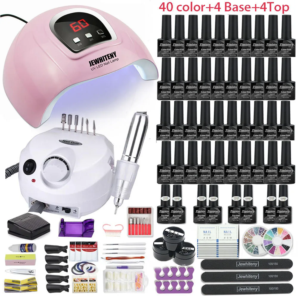 40 Colors Nail Polish super Manicure Set Nail Set With All Tools Needed For - $64.04+