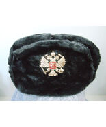 Auténtico Ruso Militar Profundo/Gris Ushanka Con / Doble Cabezal Águila - $566.46 MXN