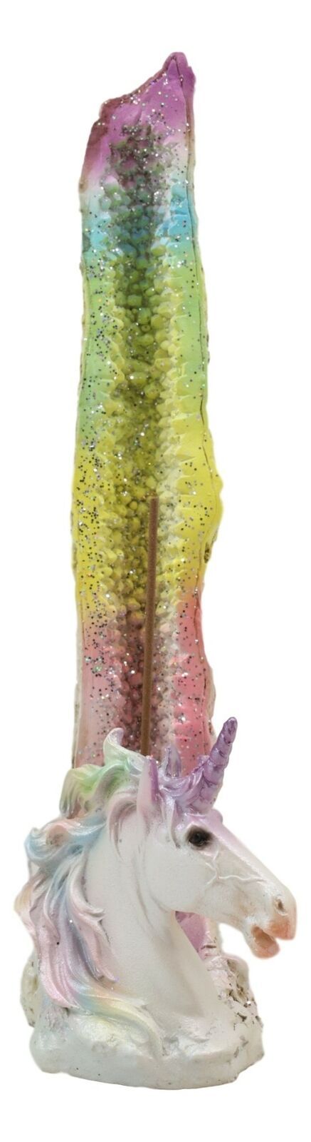 Fantasy Rainbow Sacred Unicorn Horse By Crystal Quarry Tower Incense Burner