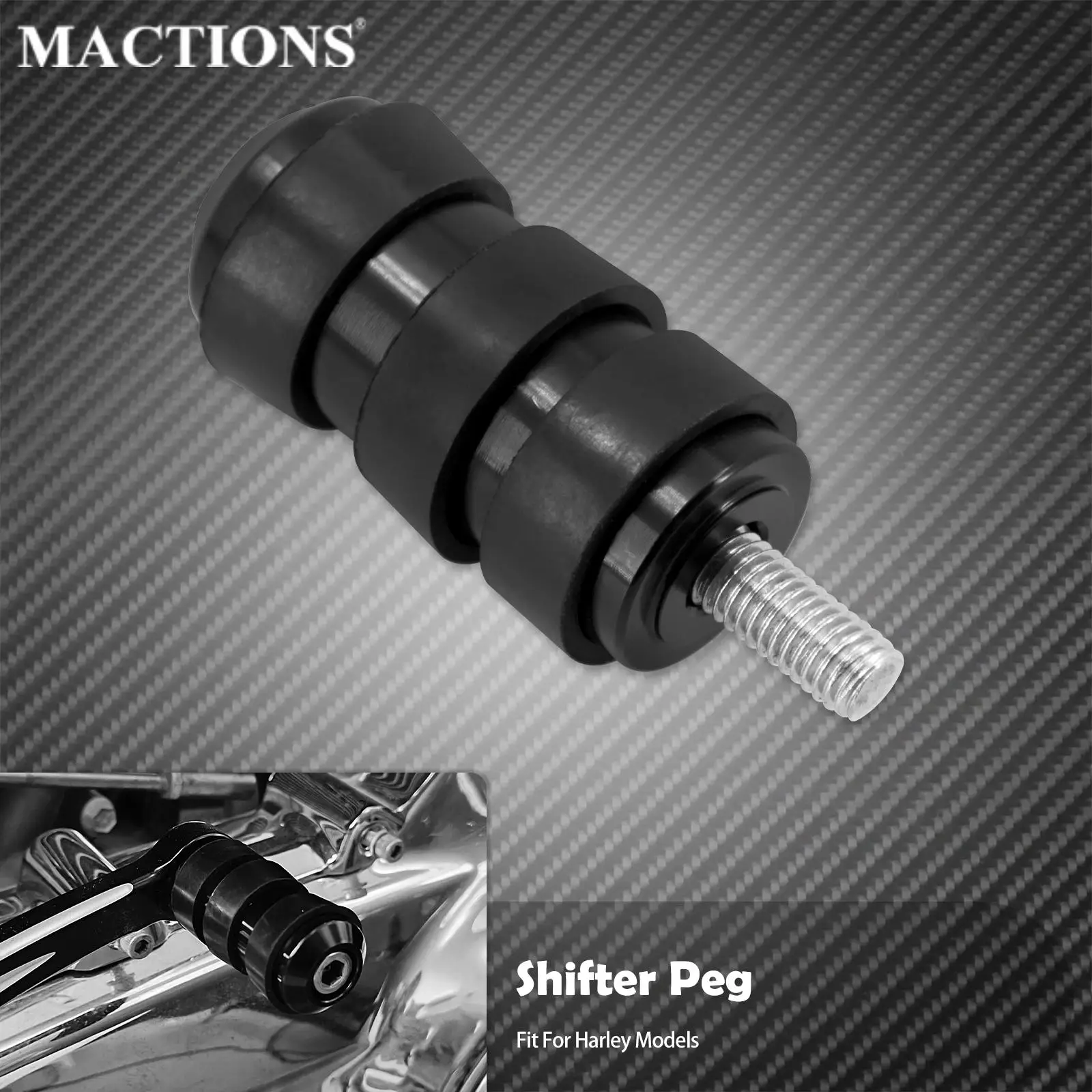 Motorcycle Black Shift Gear Lever Shifter Peg Nail For Harley Touring Electra - £12.37 GBP