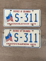 1973 Richard Nixon Inauguration DC License Plate Matching Set # S-311 - £78.18 GBP