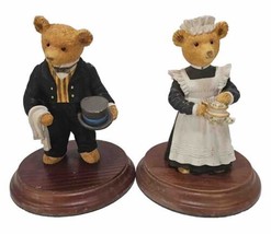 The Upstairs Downstairs Bears Flora Mardle And Winston Figurine Dept 56 Set Of 2 - £15.60 GBP