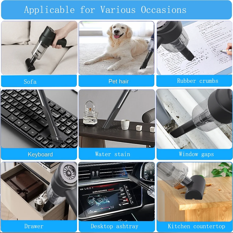 6000PA Powerful Car Vacuum Cleaner, Handheld Vacuum Cordless, 120W Mini Hand Hel Item image 3